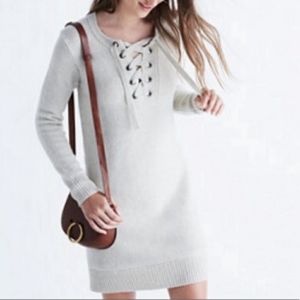 Madewell Lace-up Sweater Dress S